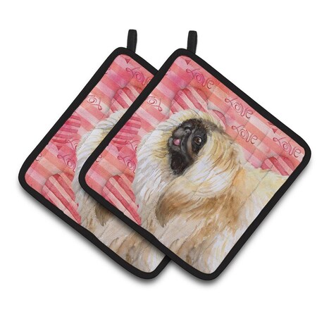 Carolines Treasures Pekingese Love Pair of Pot Holders BB9768PTHD